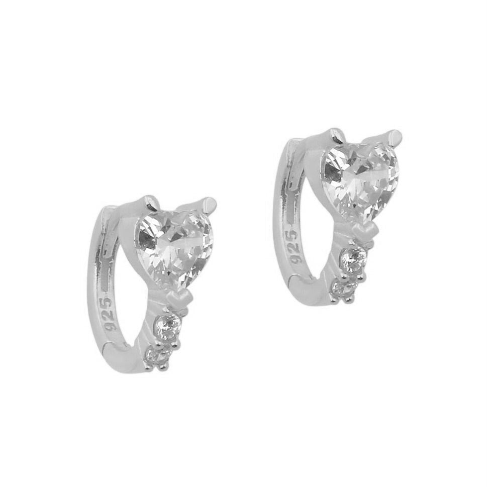 Double baguette mini hoops