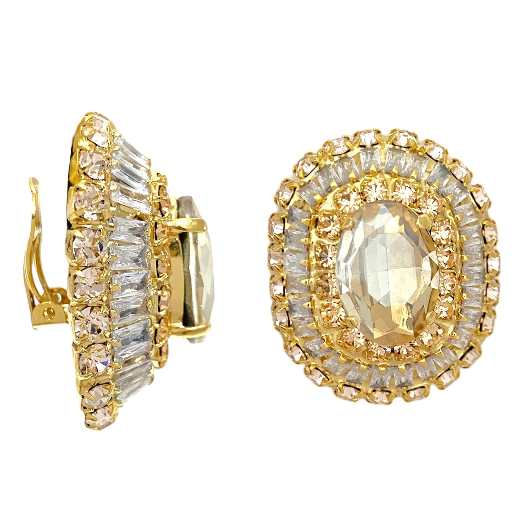 Swarovski Button Earrings