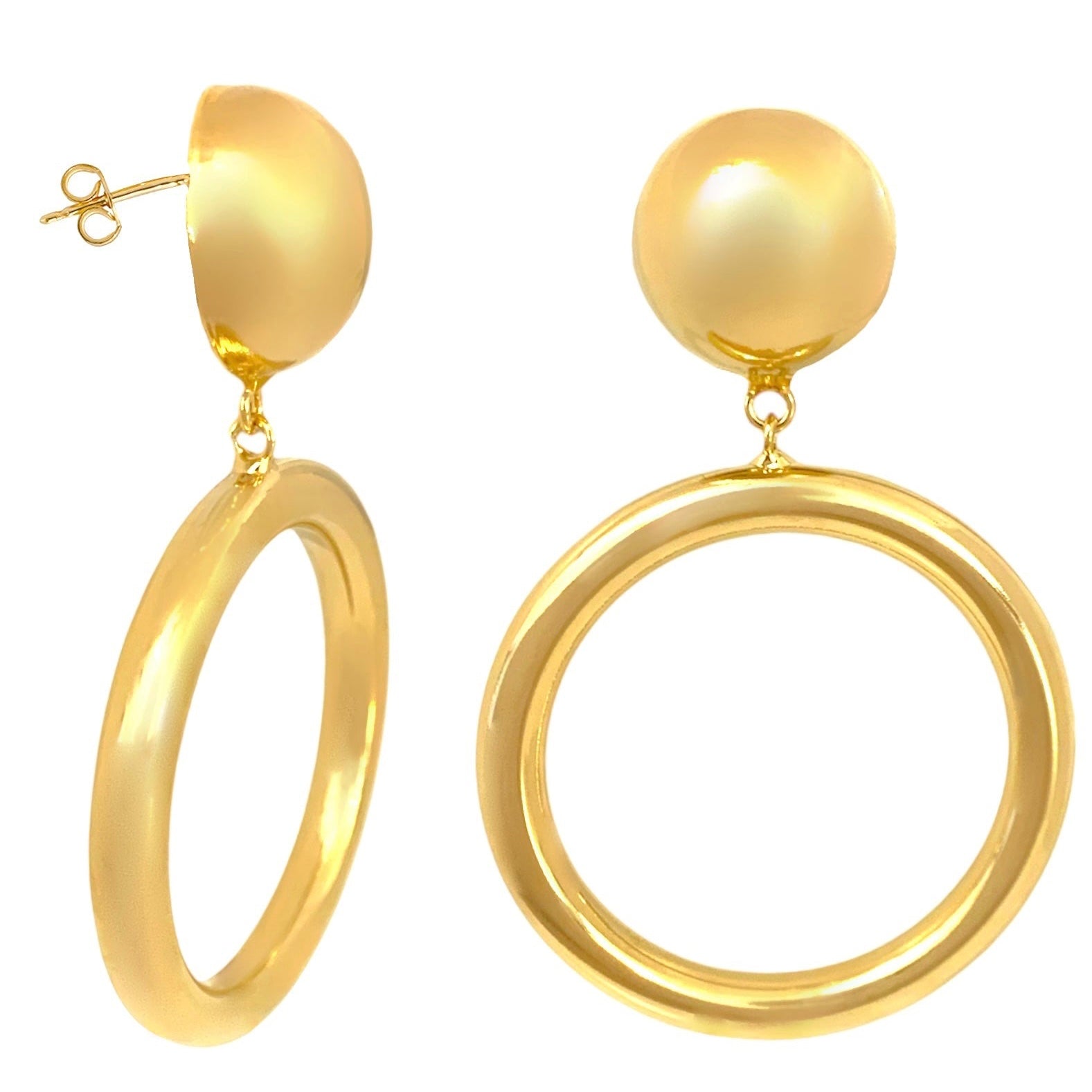 Circles with button on the lobe