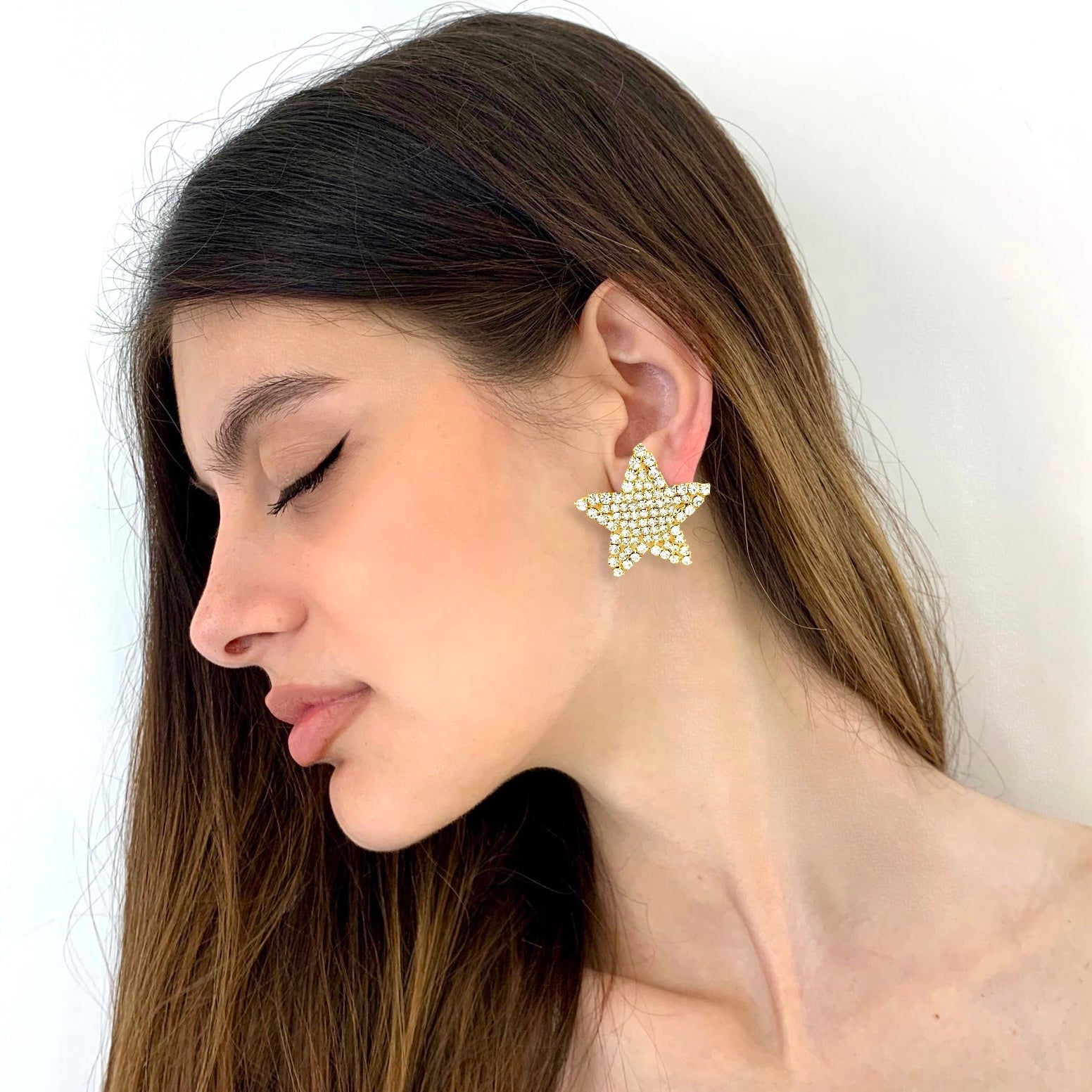 Swarovski star earrings