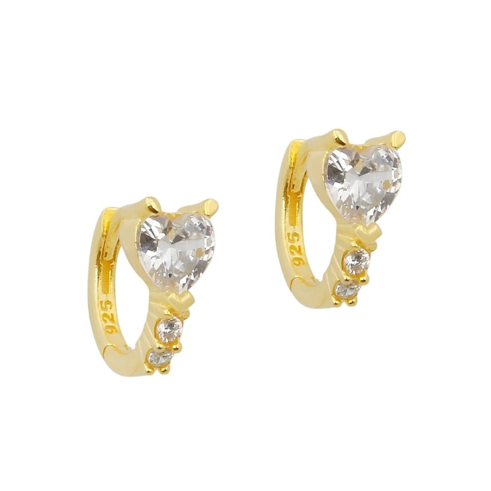 Double baguette mini hoops