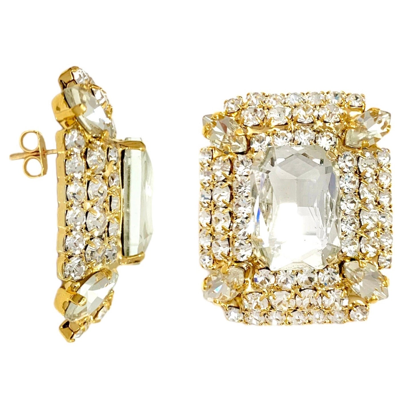 Big square earrings