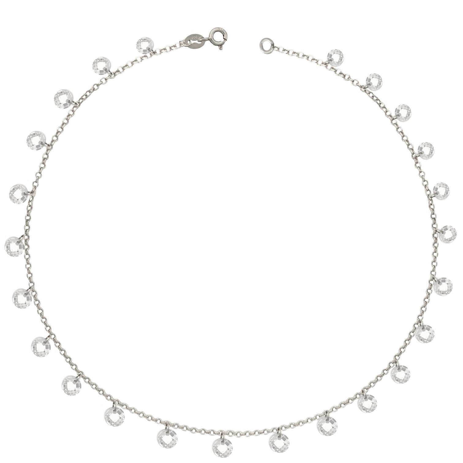 Chain waist zirconia pendants