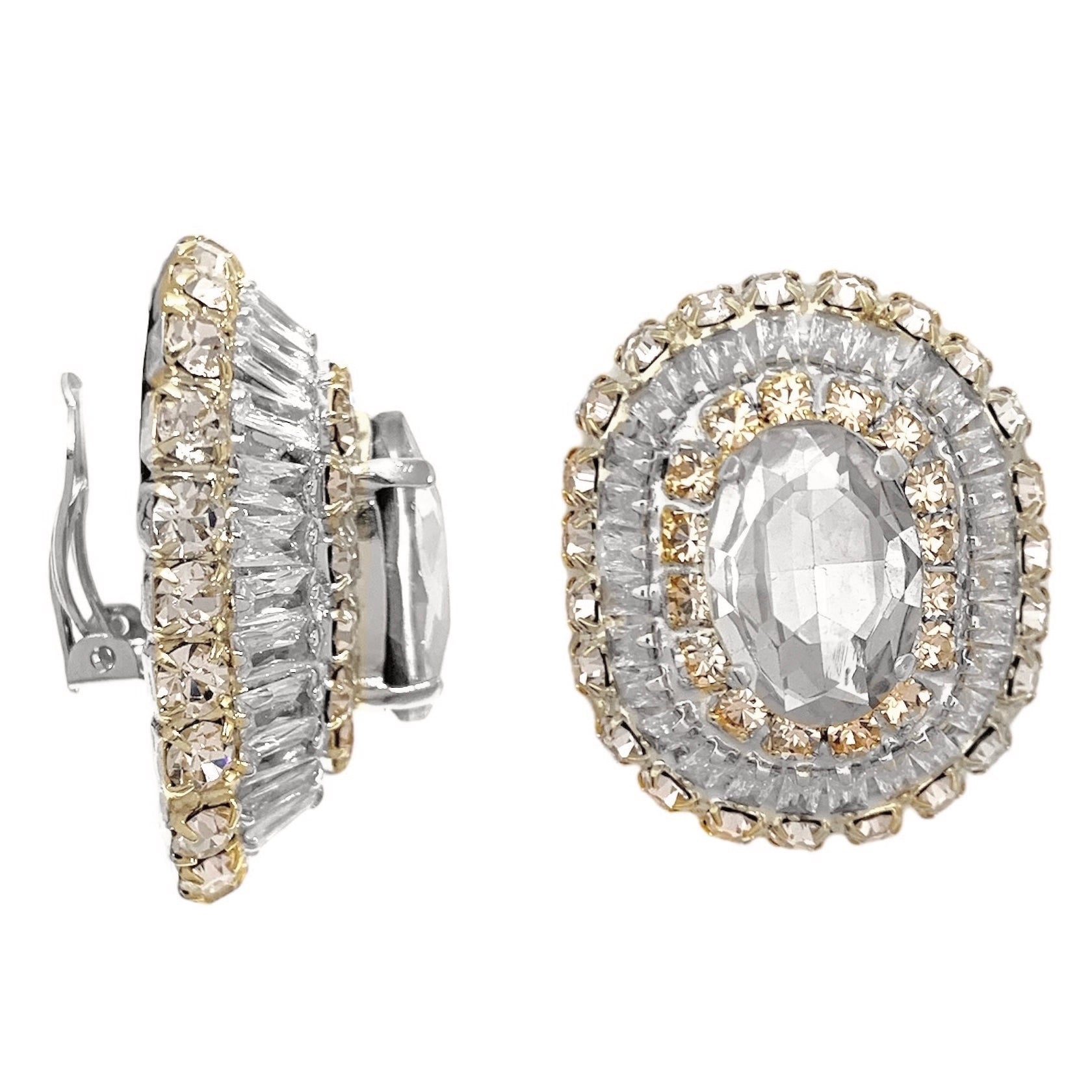 Swarovski Button Earrings