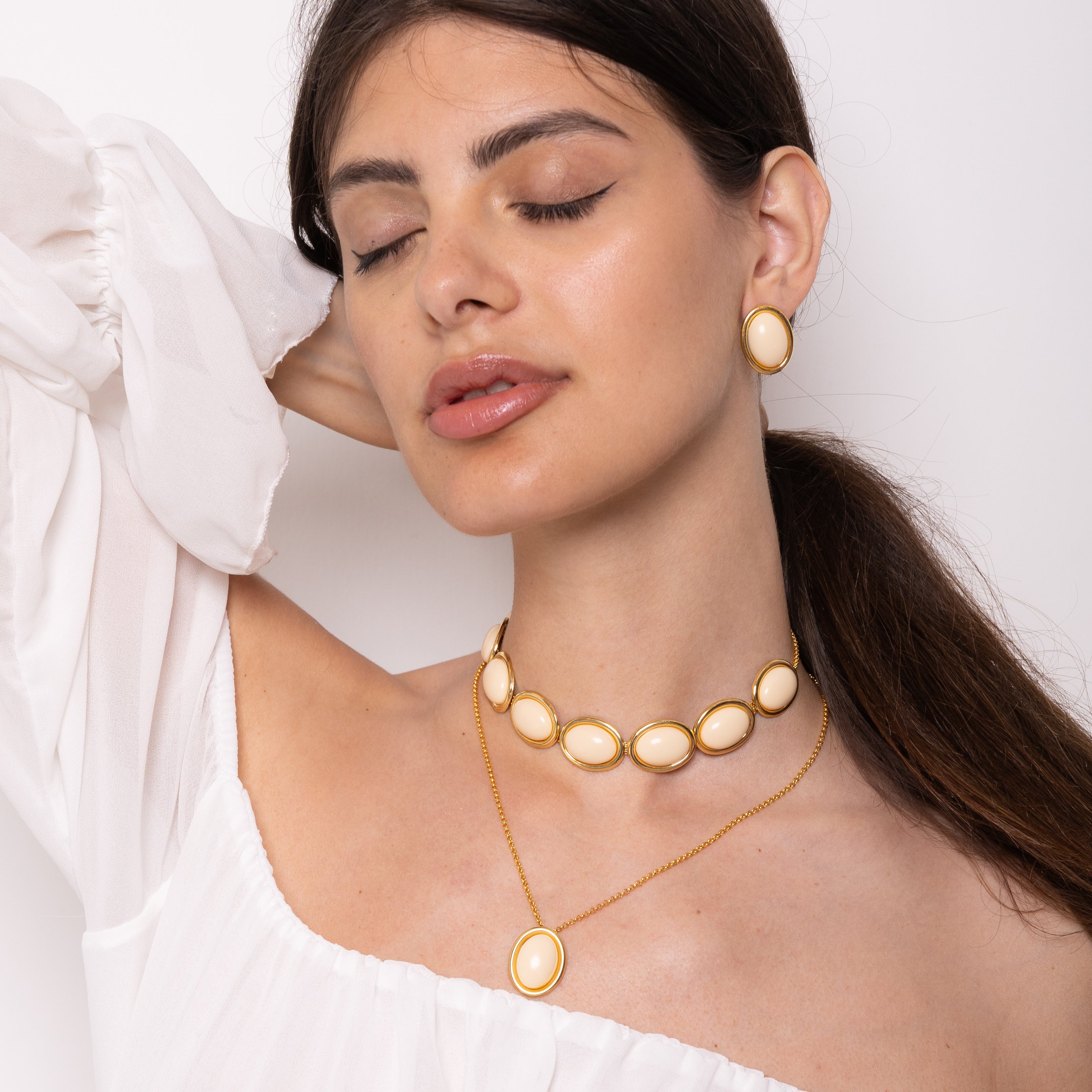 Collana Infinity oval color