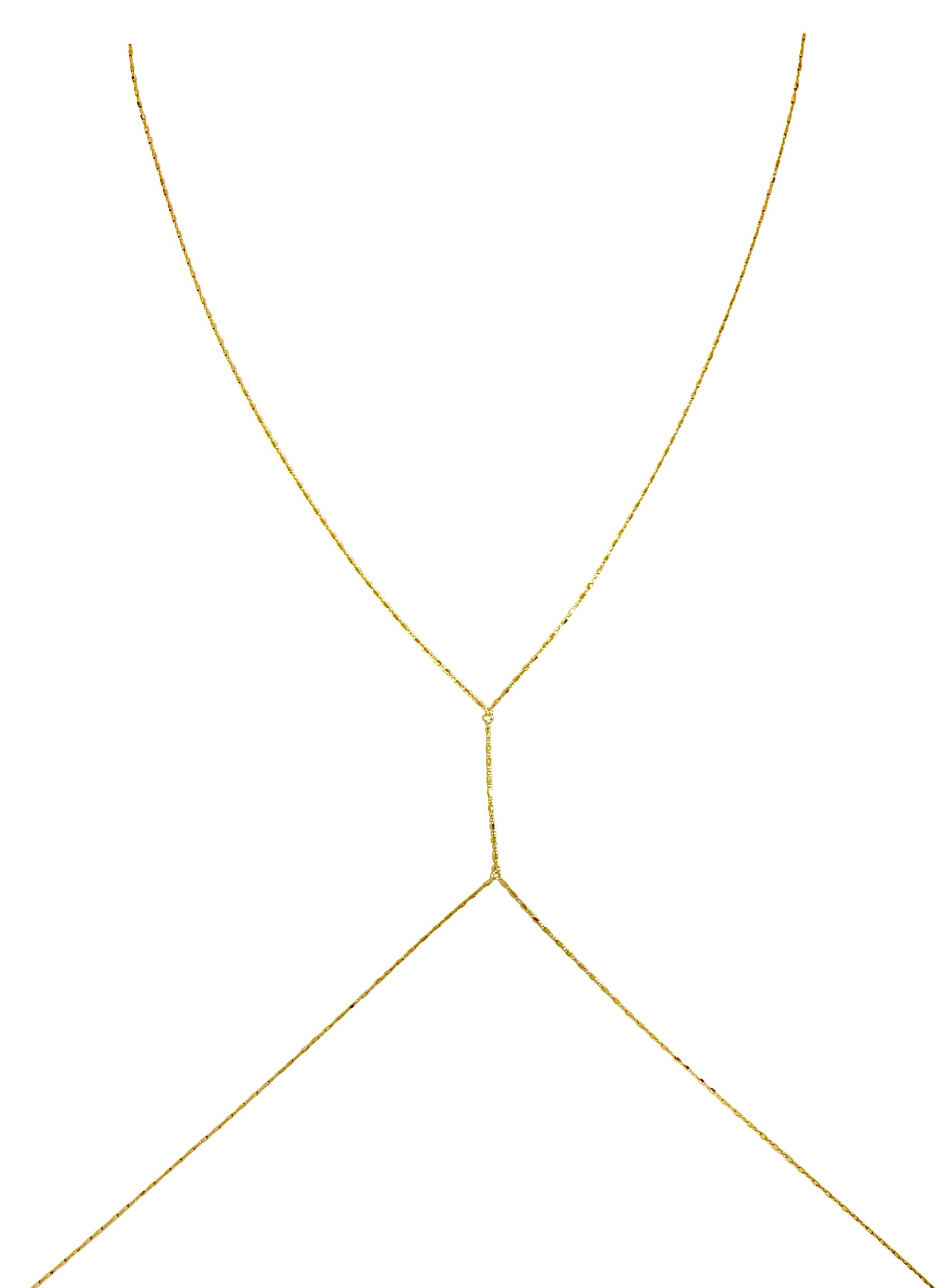 Catena Corpo Regolabile Argento Con Zirconi - Belly Chain Estate, Gioiello Donna