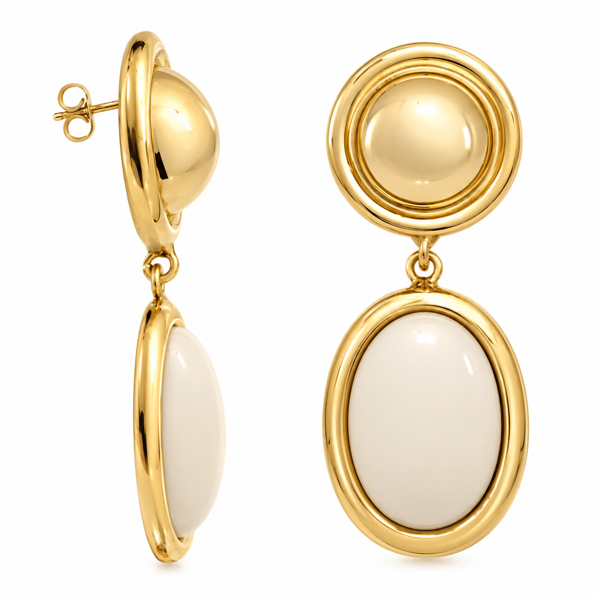 Round color earrings