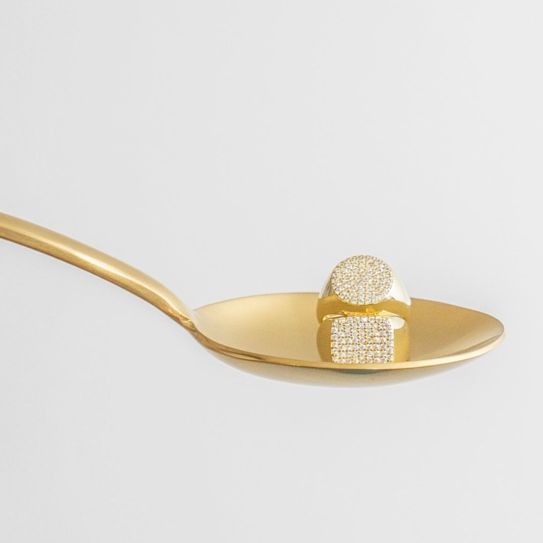 Anello Chevalier quadrato Luxury