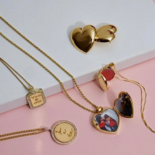 You and me love necklace