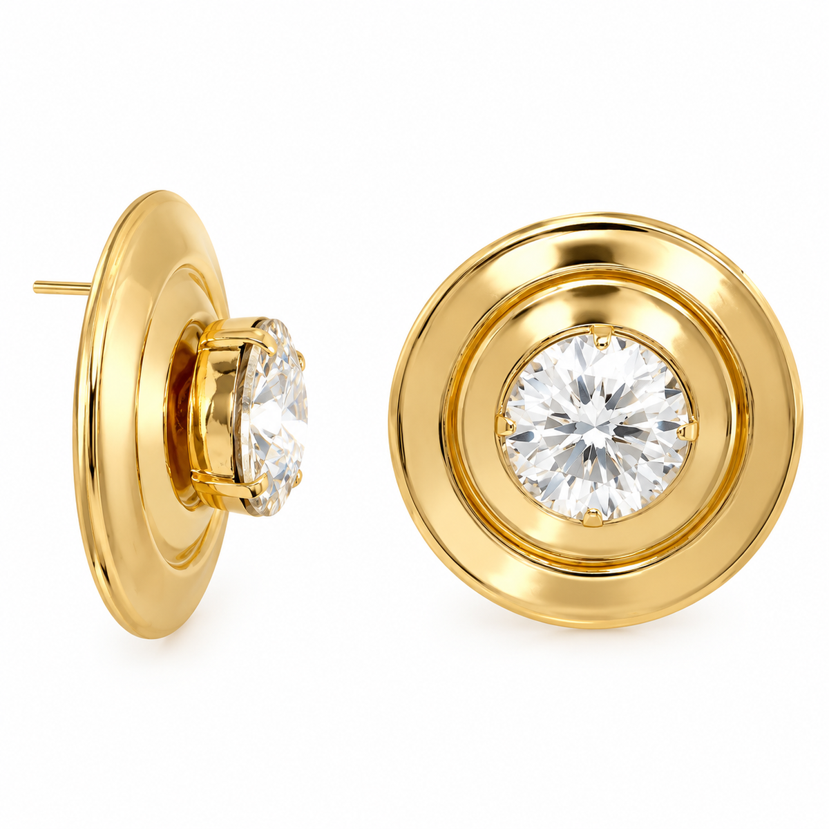 Orecchini botton cristal