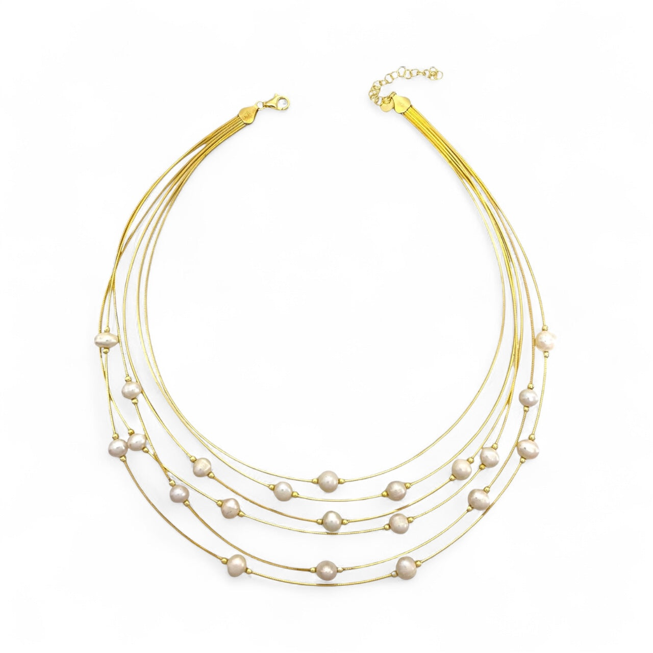 Twist pearl necklace