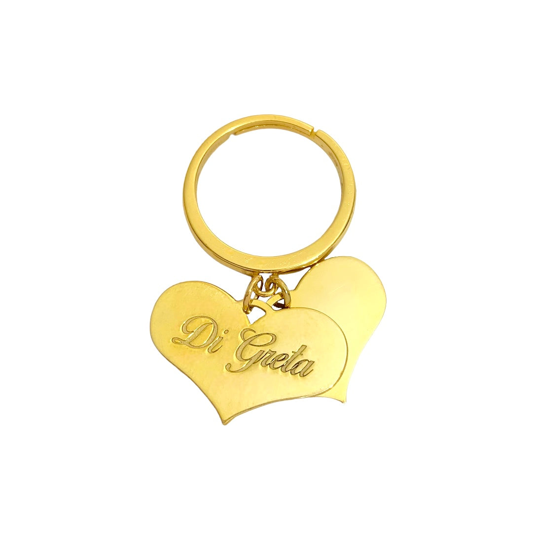 Ring with customizable heart charms
