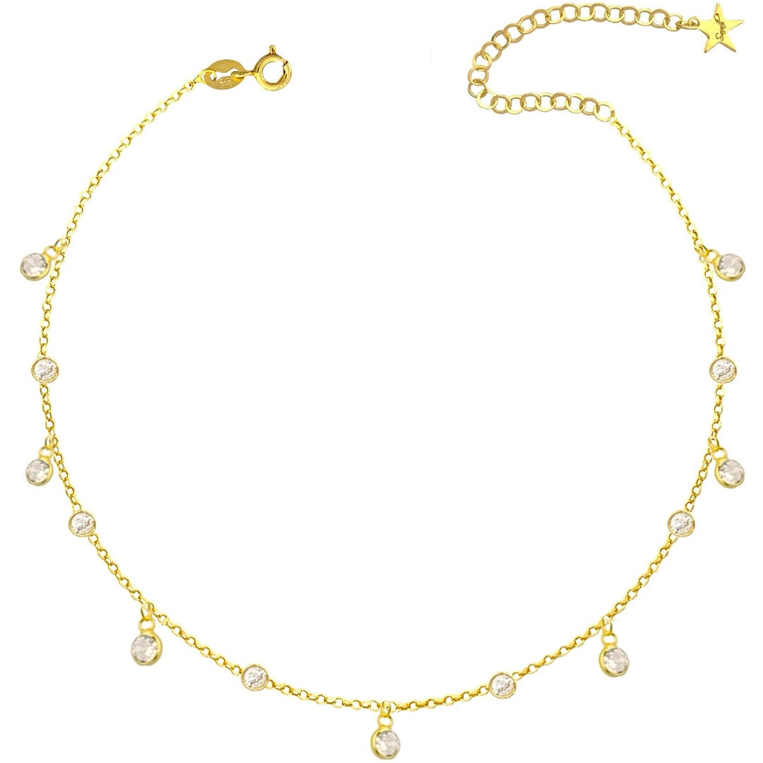 Round zircon necklace