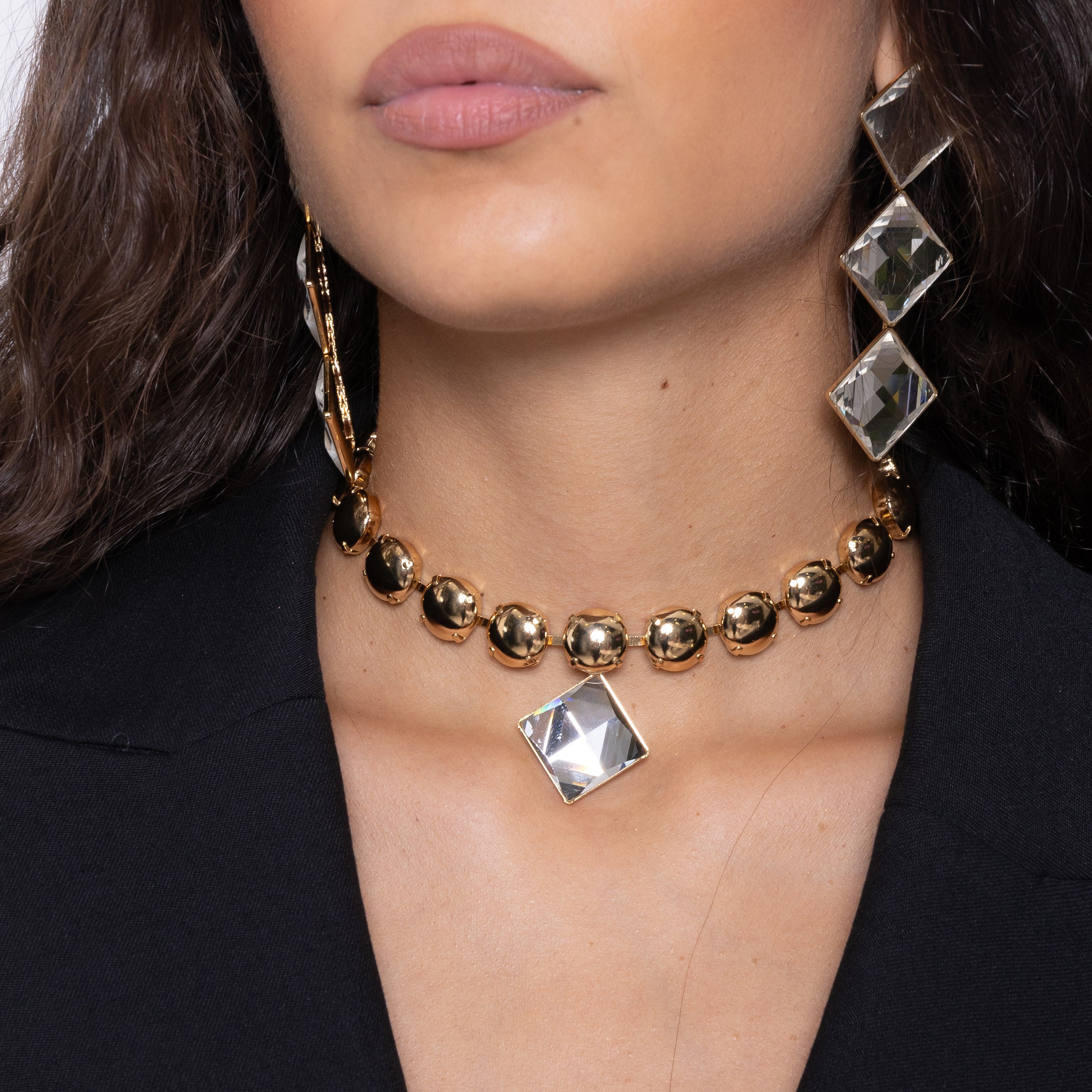 Collana Bubble Square Cristalia
