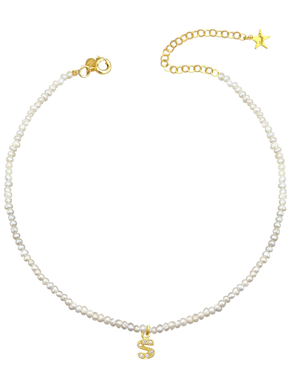 Collana letter pearl