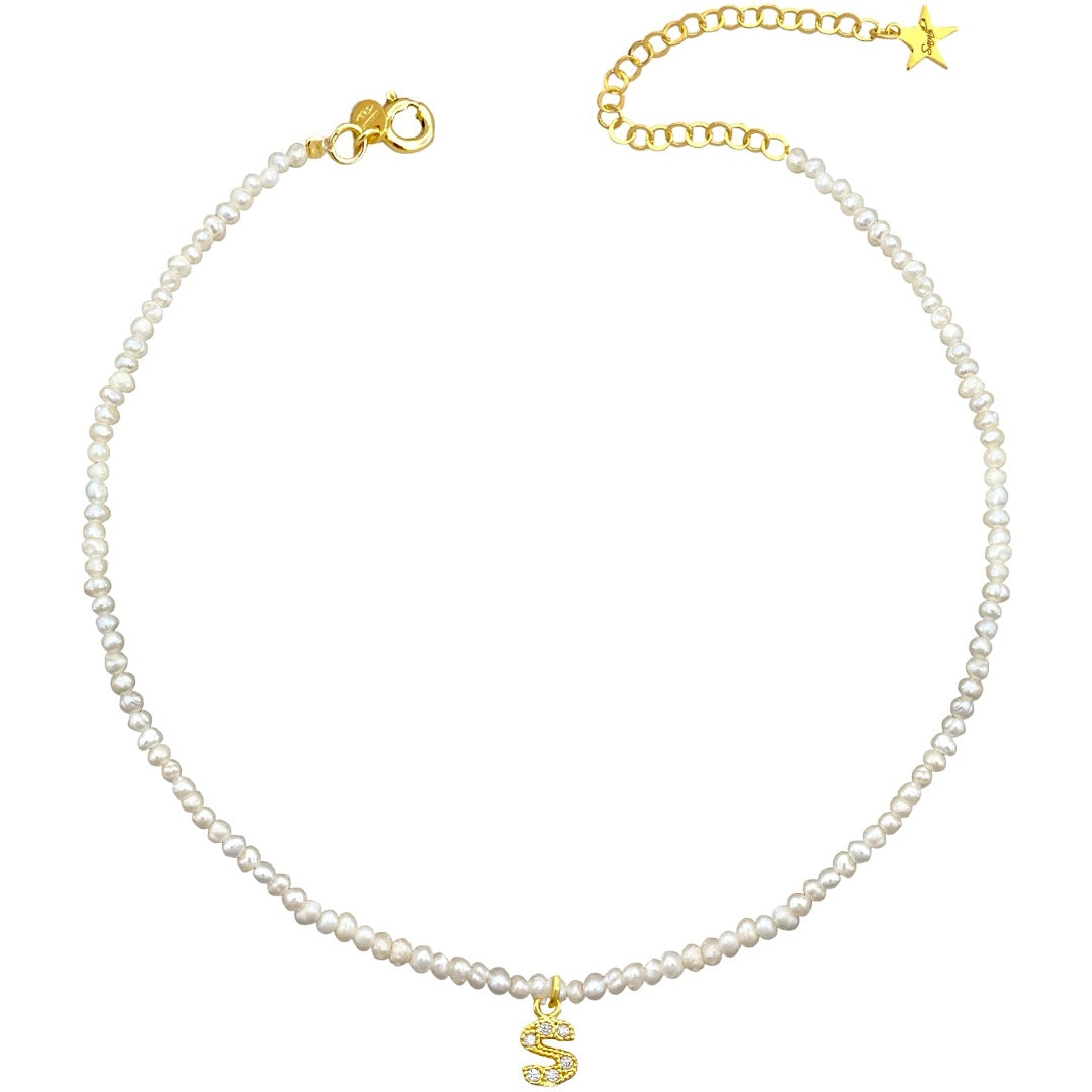 Collana letter pearl
