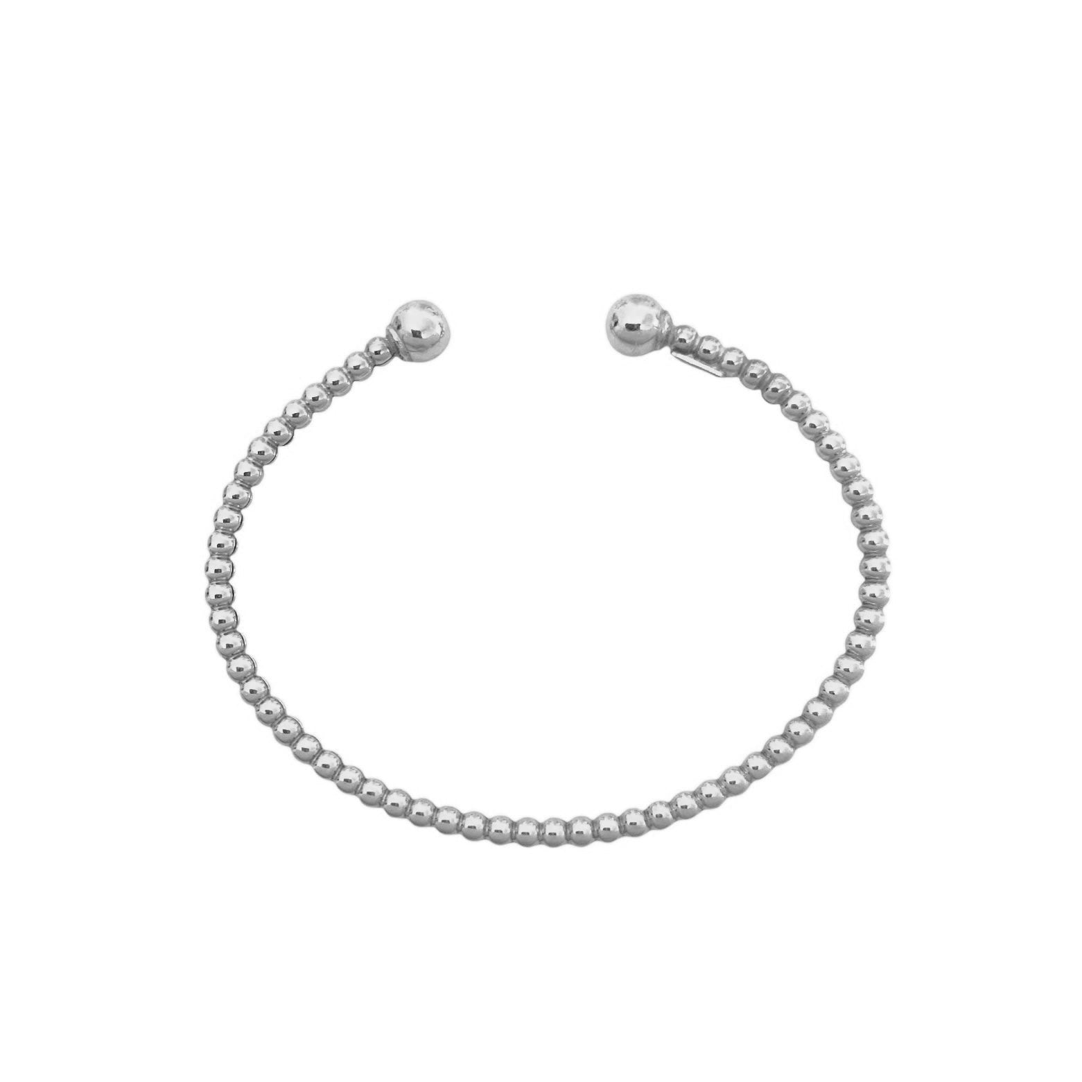 Semi-rigid bracelet with micro spheres