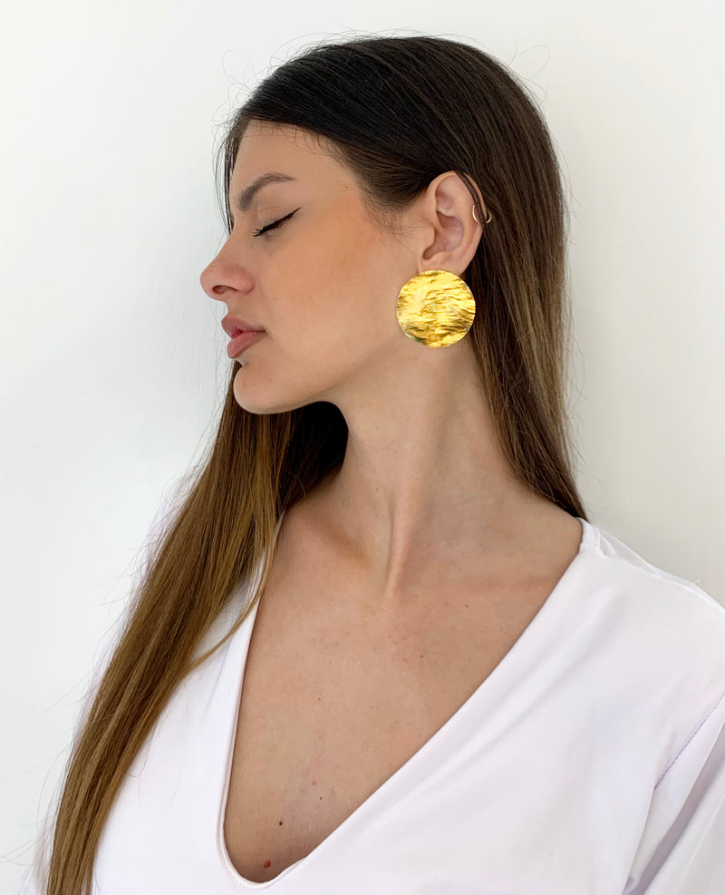 Orecchini disk satin