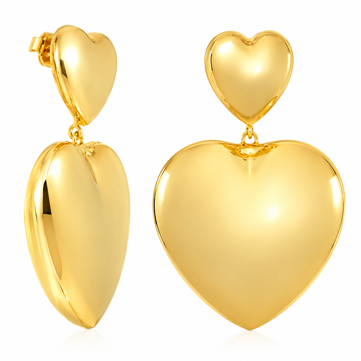 Double love earrings