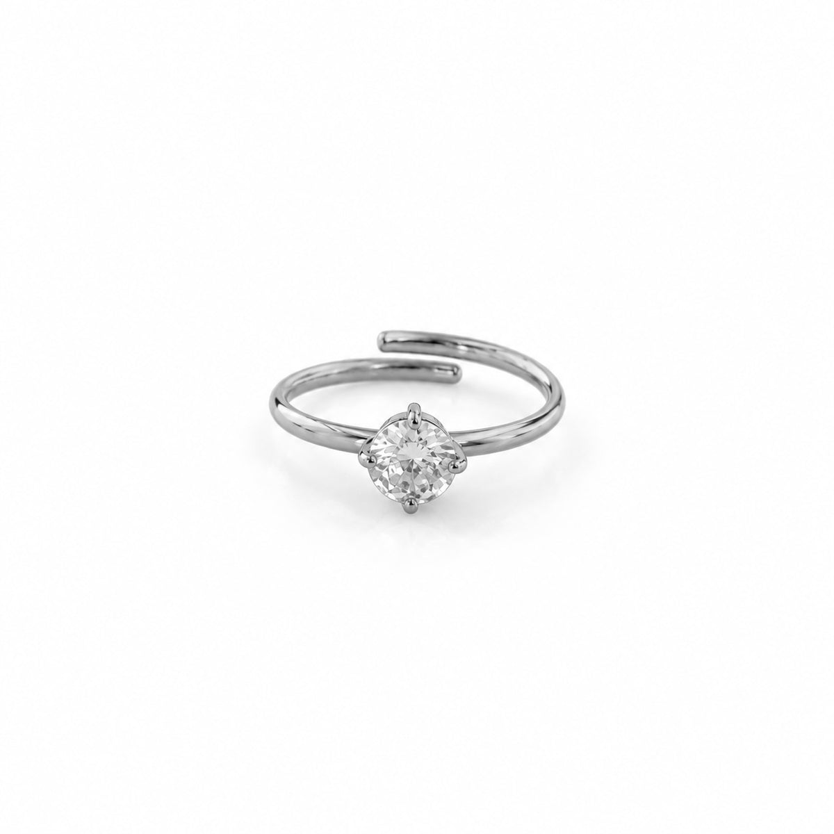 Anello solitario casual
