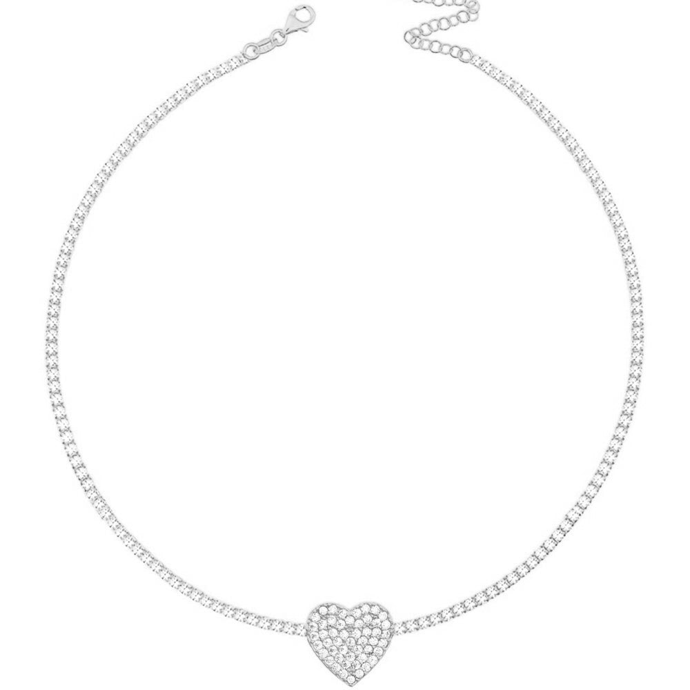 Luxury heart choker