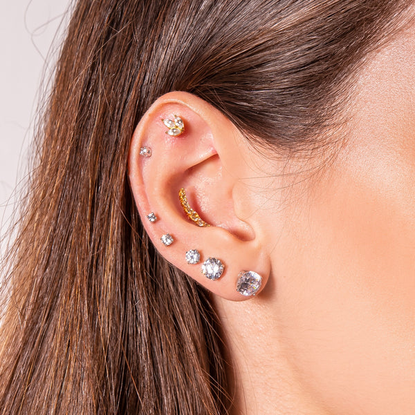 Light point earrings L