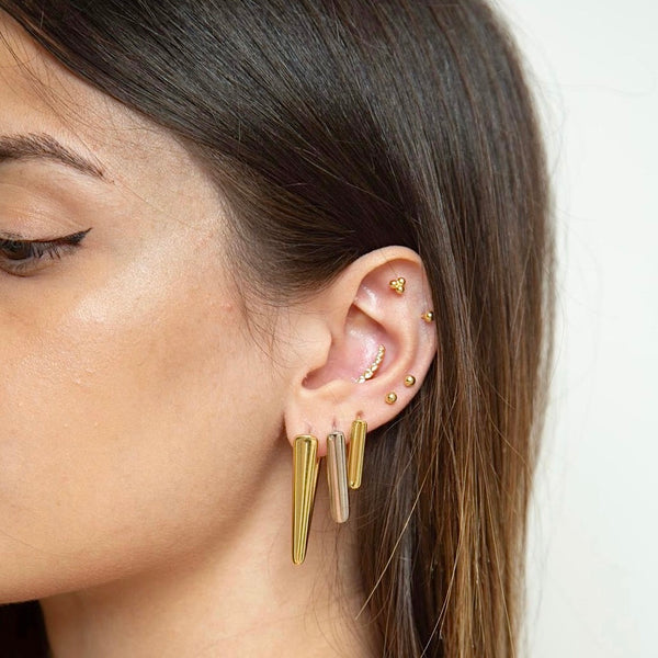 Flora XXL lobe earrings