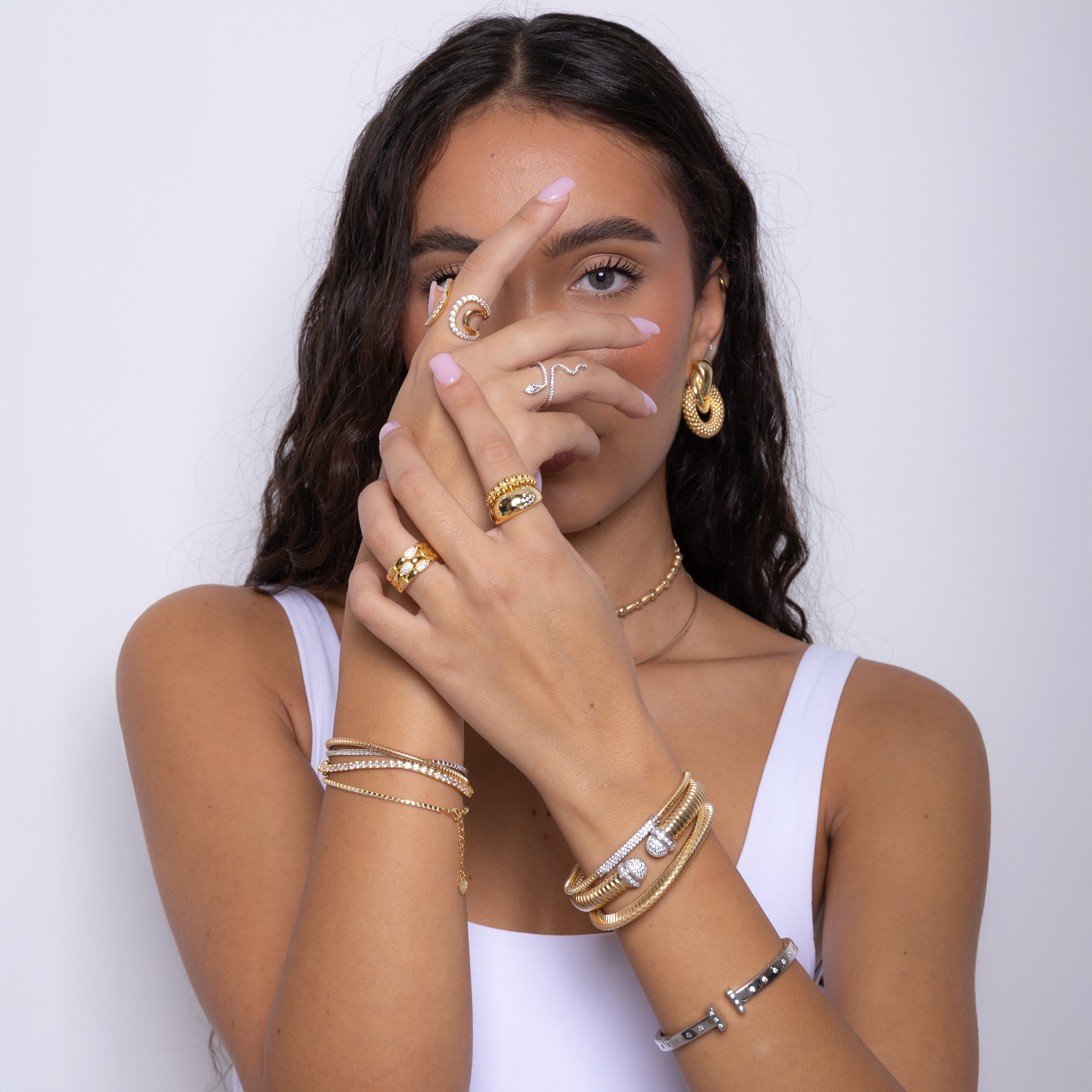 Anello Serpente Bianco