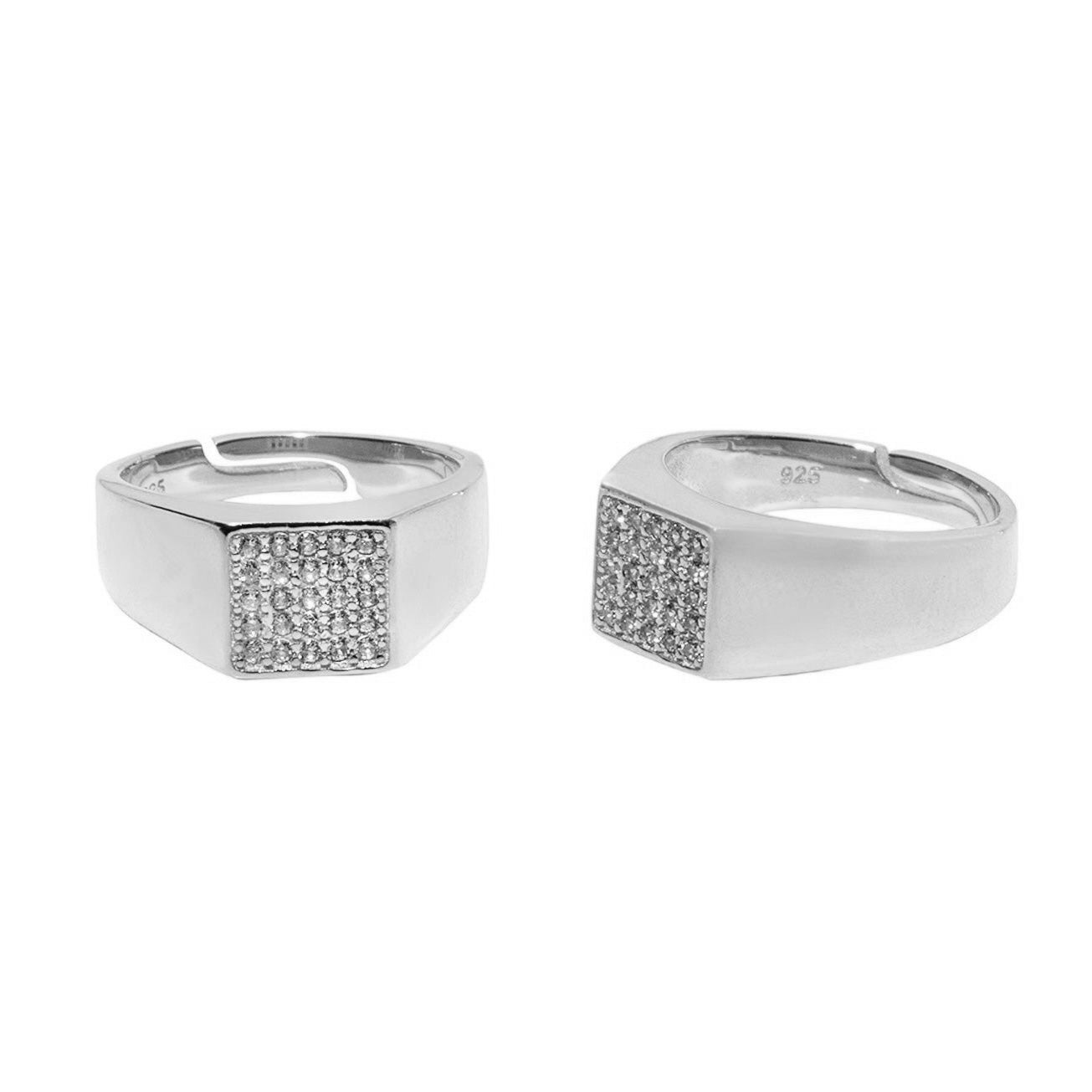 Anello Chevalier mini square