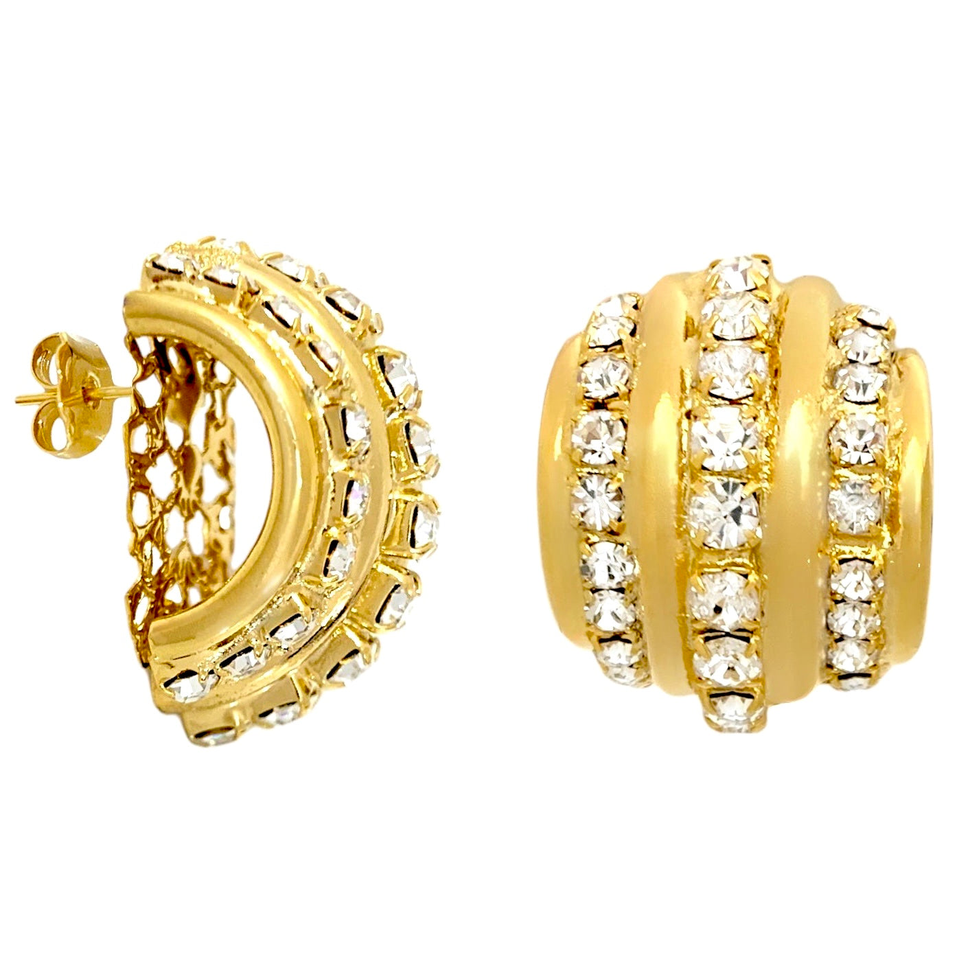Orecchini snail tris Swarovski