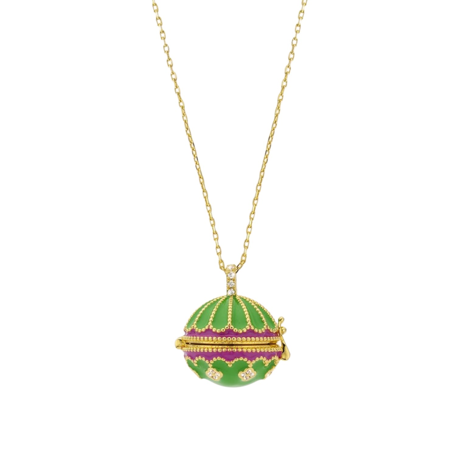 GREEN FUCHSIA PROTECTION Necklace
