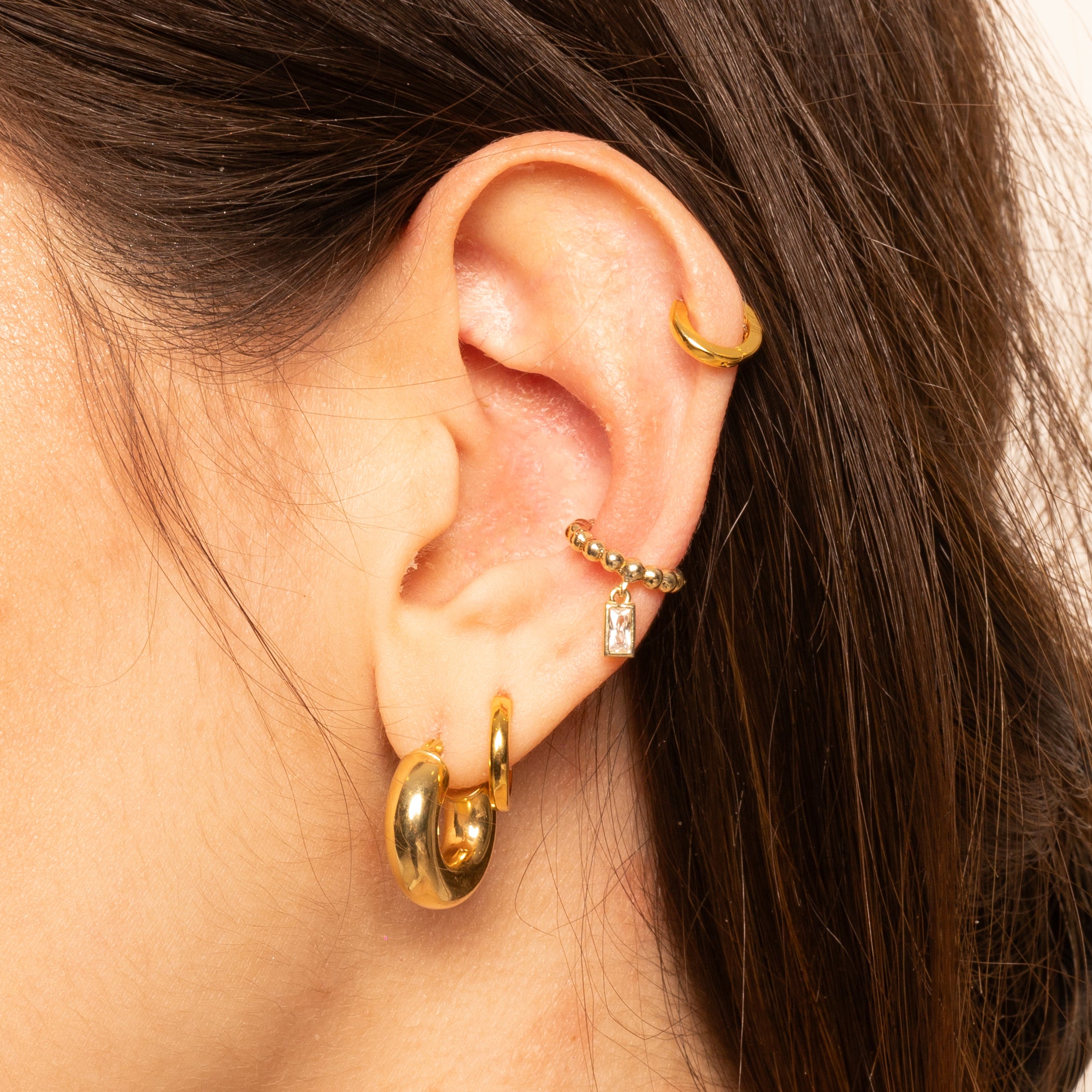 Earcuff round baguette