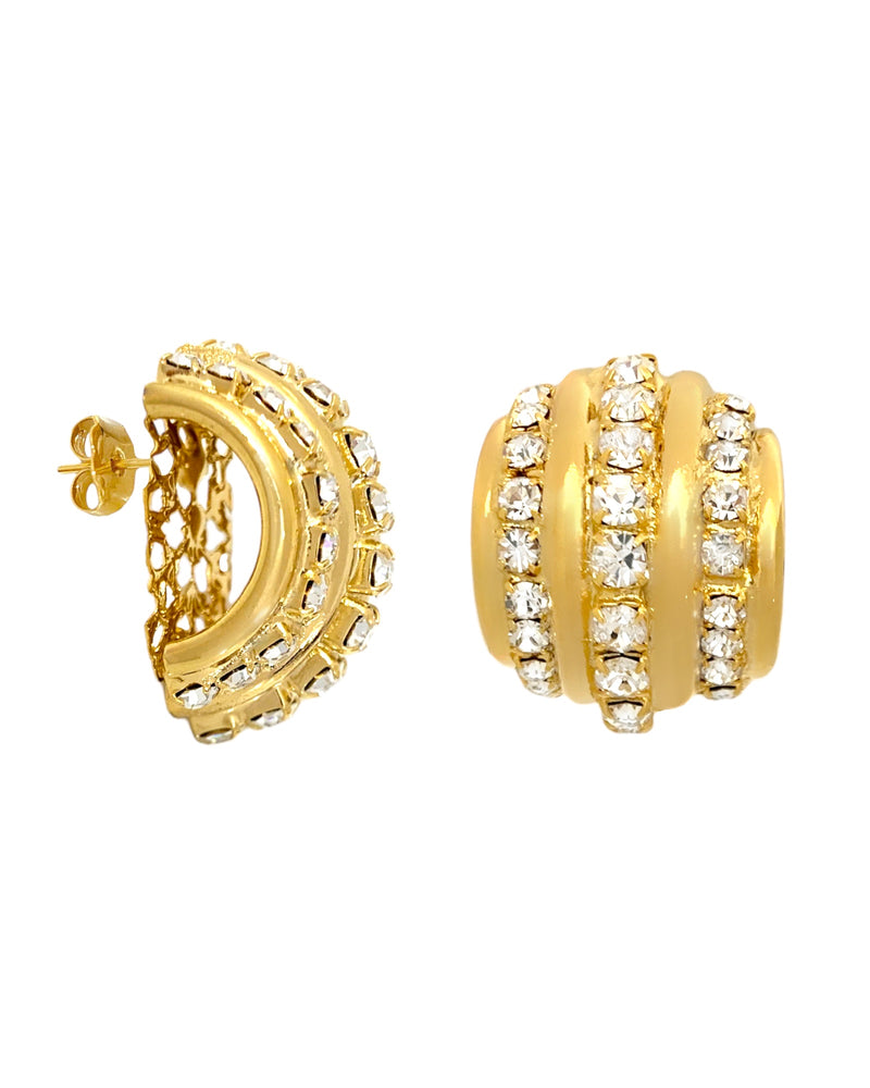 Orecchini snail tris Swarovski