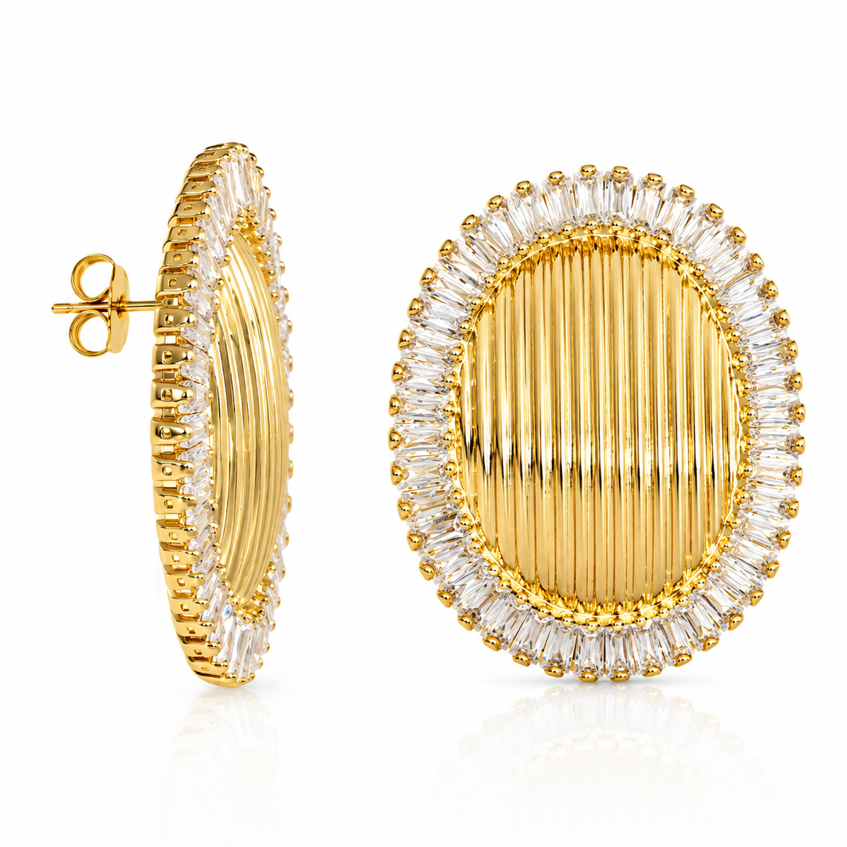 Swarovski Striped Earrings