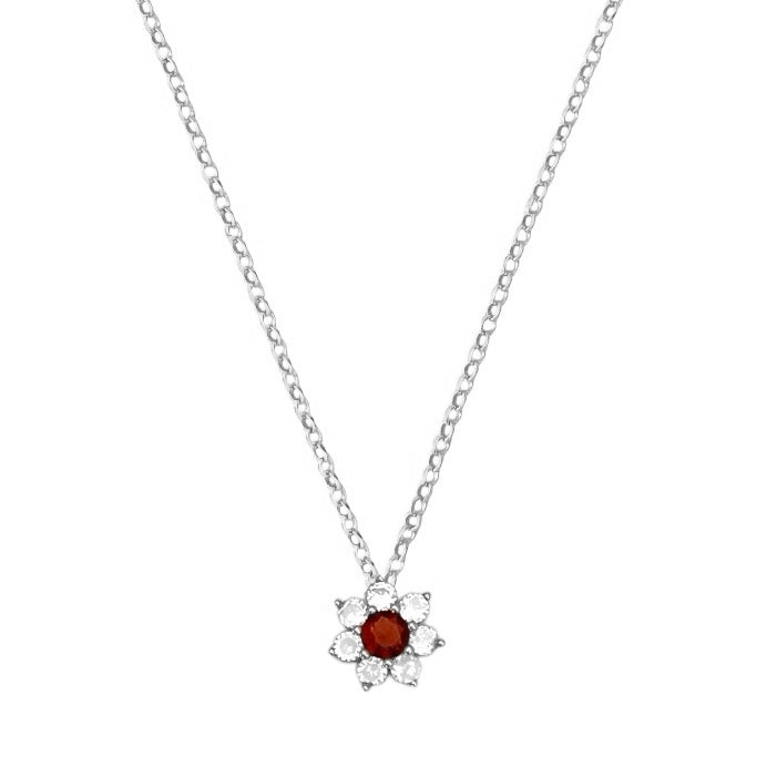 Collana Flowers Ruby Red