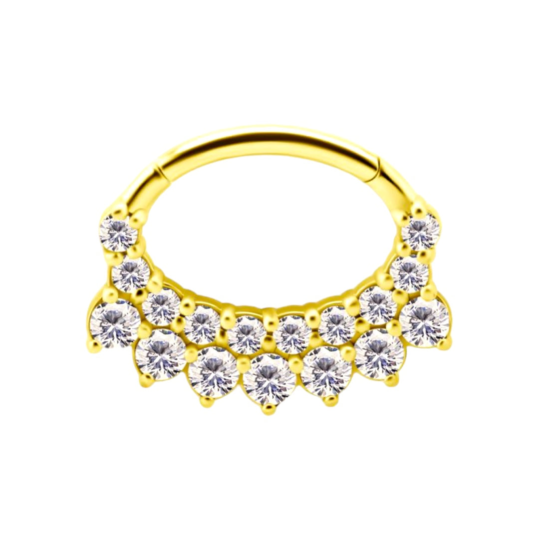 Piercing oval merletto