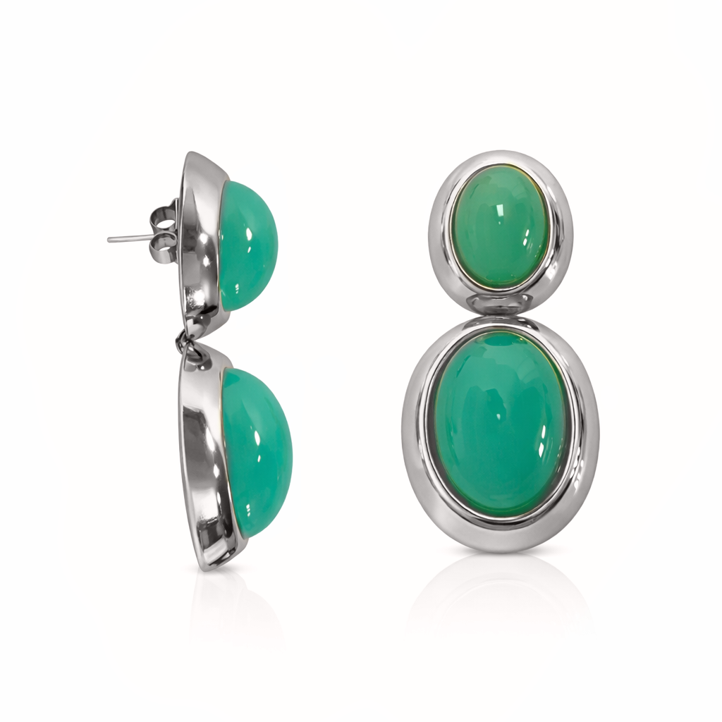 Orecchini new oval pendent color