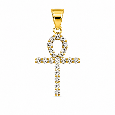 Charm croce egizia casual — Gold