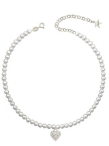 Collana heart pearl