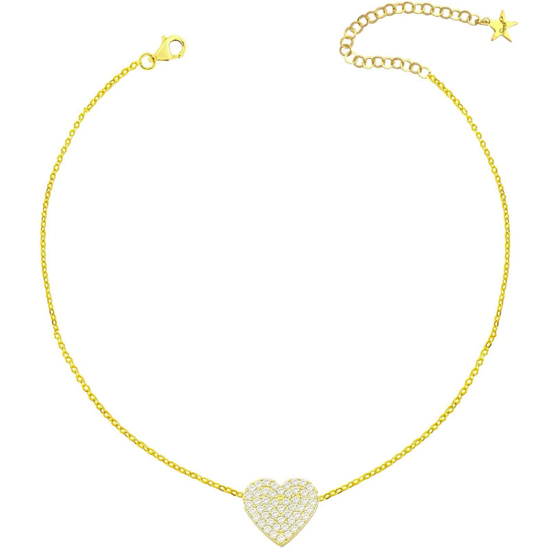 Love necklace with zircons