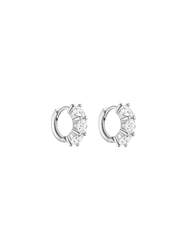 Double baguette mini hoops