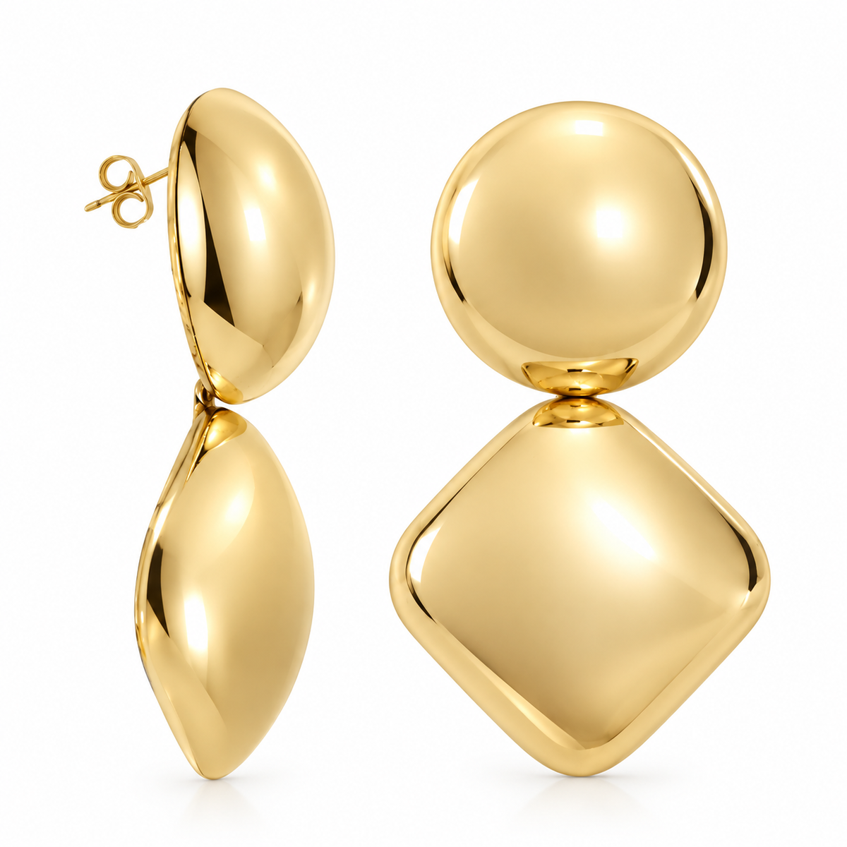 Bubble rhombus earrings