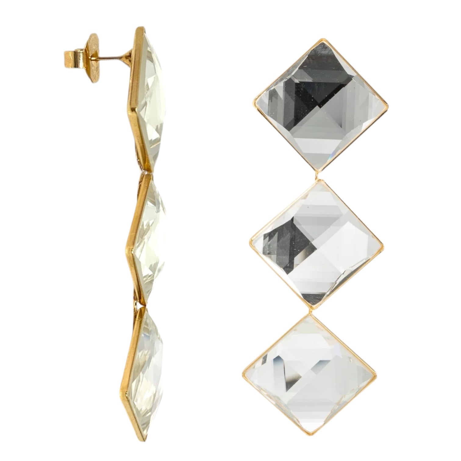 Orecchini infinity Square Cristalia