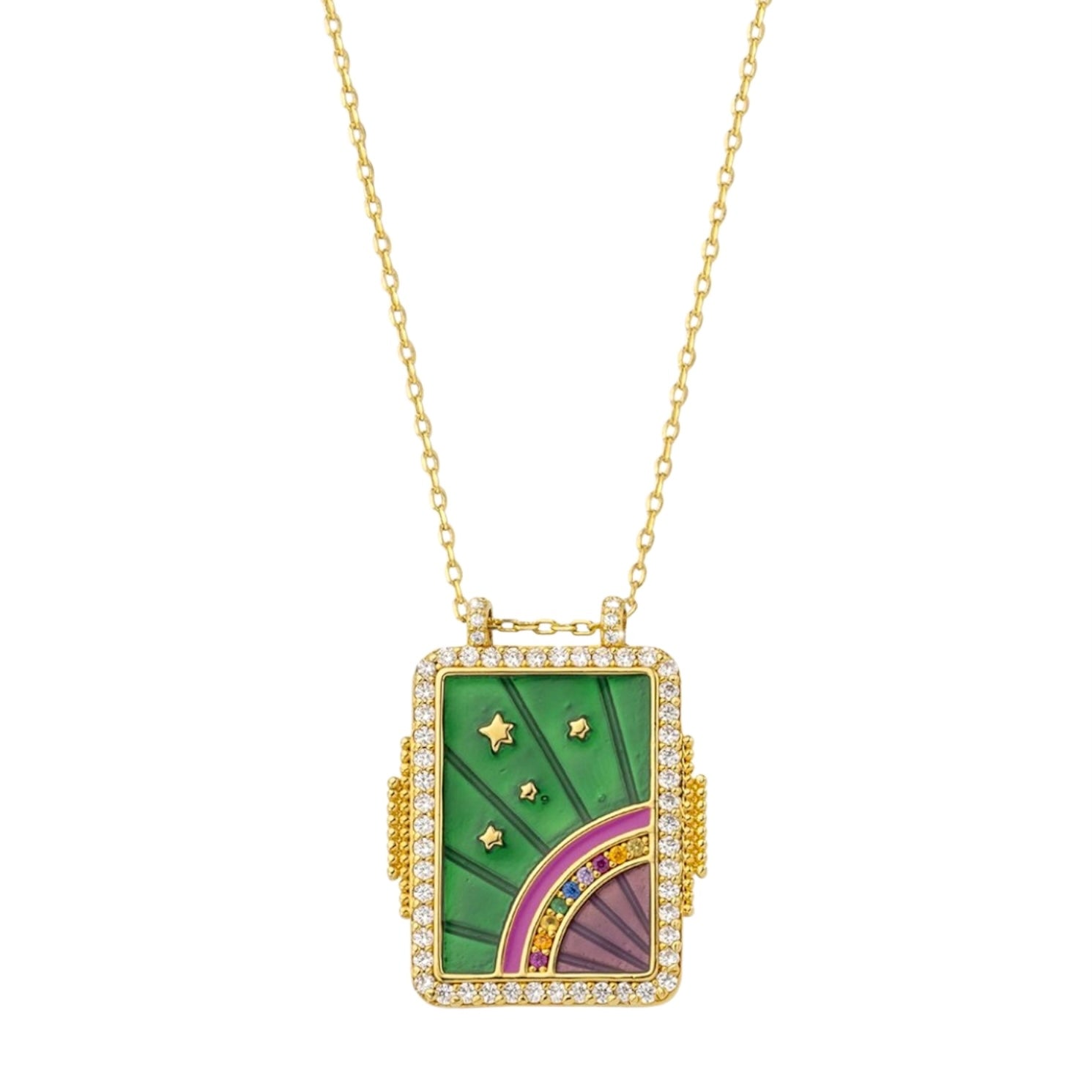 Collana GREEN RAINBOW BOHEME