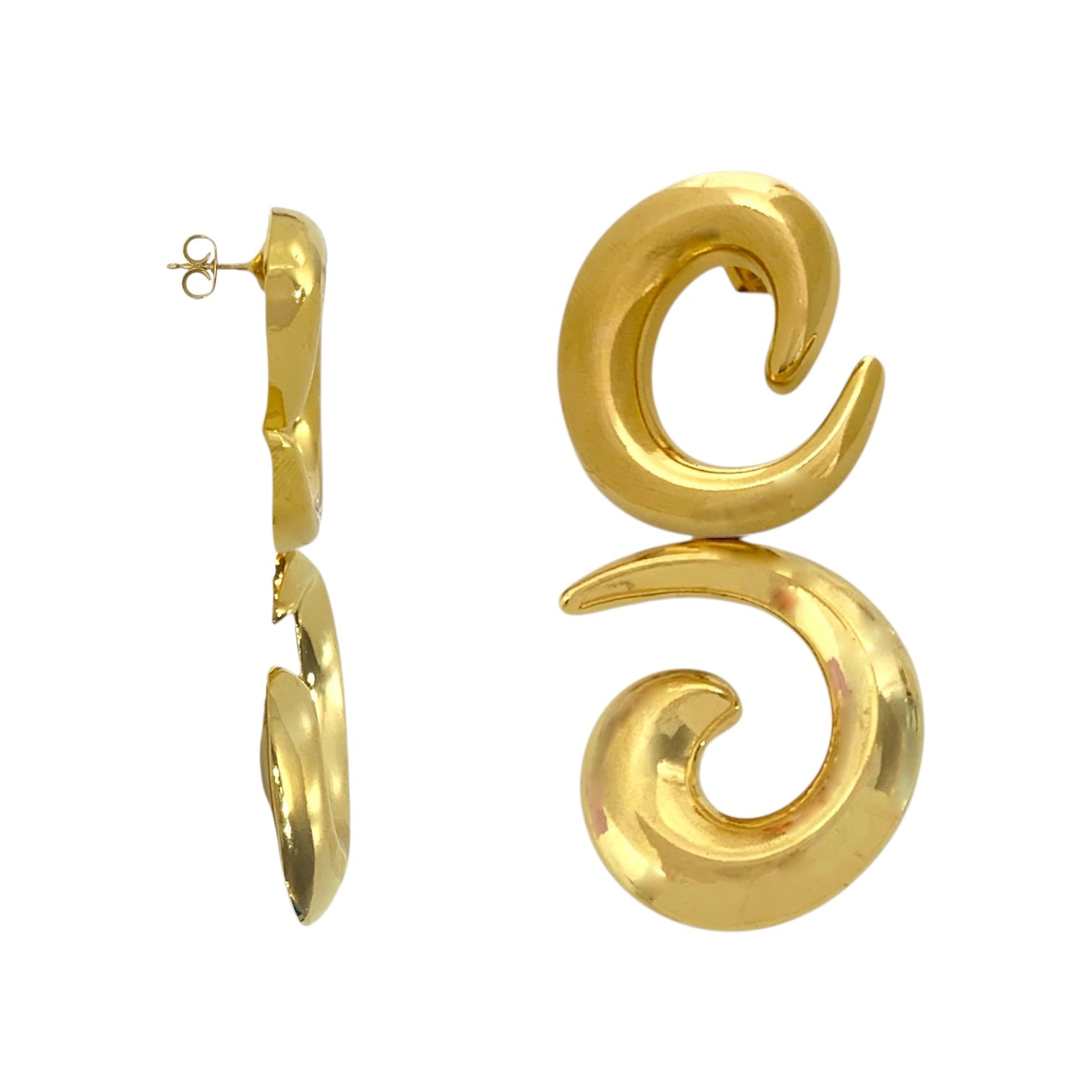 Orecchini Double Spiral Metal