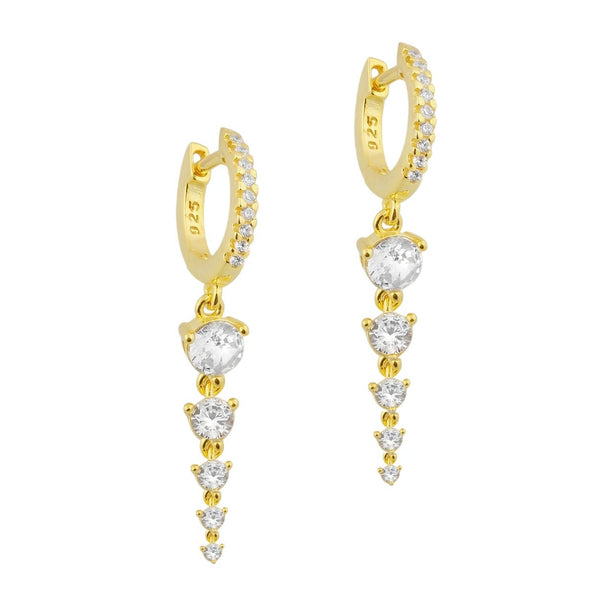 Double baguette mini hoops