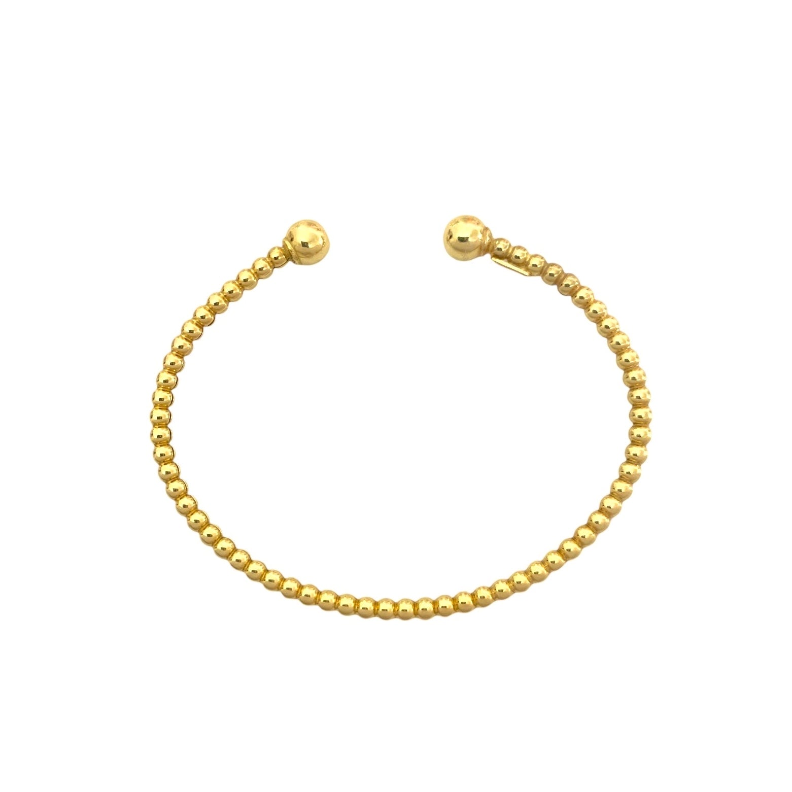 Semi-rigid bracelet with micro spheres