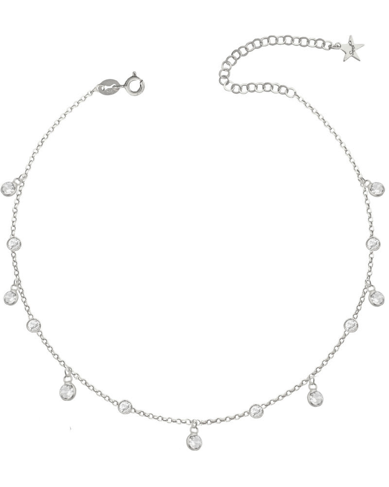 Round zircon necklace