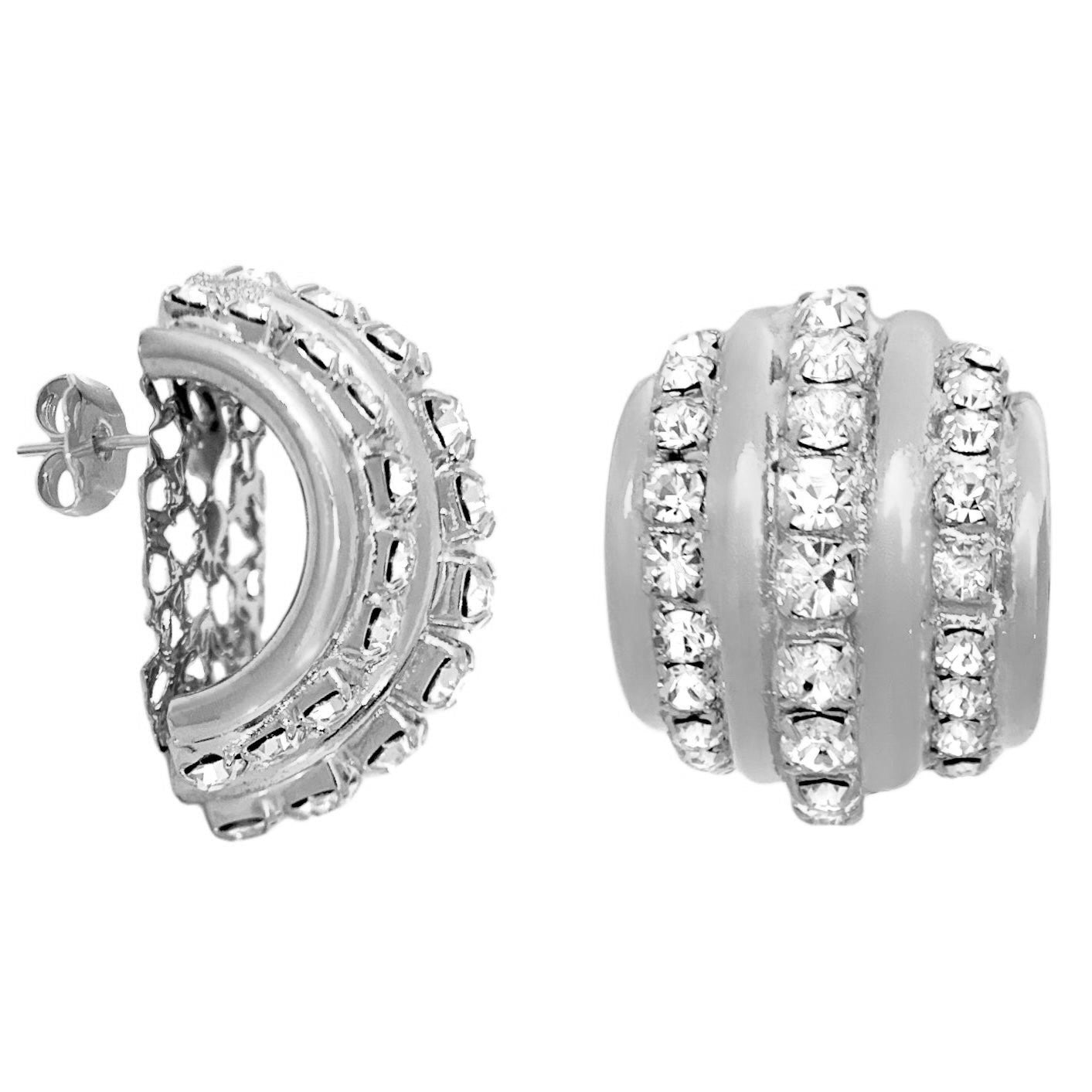 Orecchini snail tris Swarovski