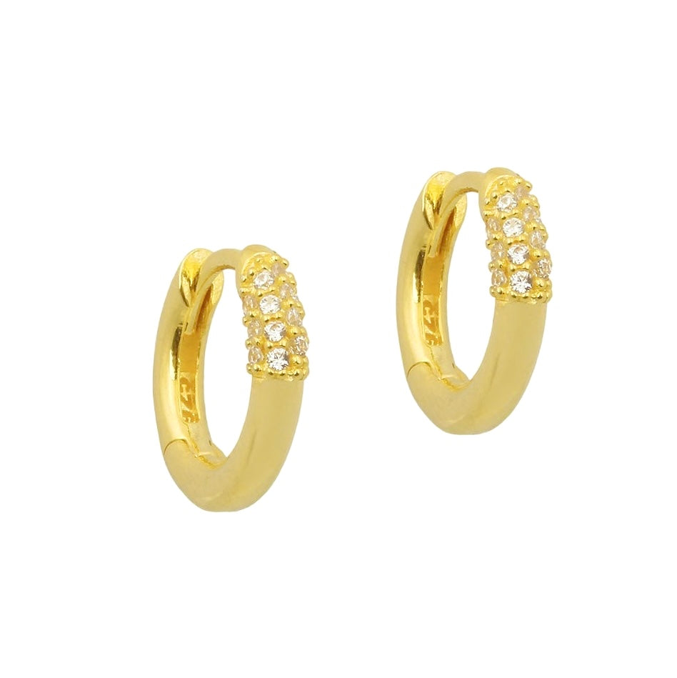 Double baguette mini hoops